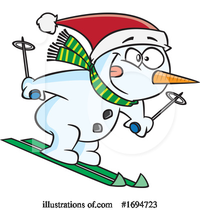 Skiing Clipart #1694723 by toonaday