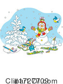 Snowman Clipart #1727709 by Alex Bannykh