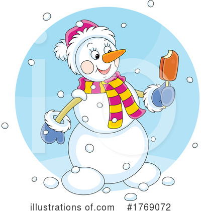 Royalty-Free (RF) Snowman Clipart Illustration by Alex Bannykh - Stock Sample #1769072