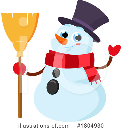 Royalty-Free (RF) Snowman Clipart Illustration by Hit Toon - Stock Sample #1804930