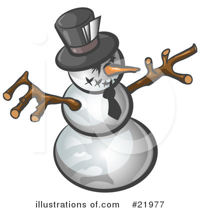 Royalty-Free (RF) Snowman Clipart Illustration by Leo Blanchette - Stock Sample #21977