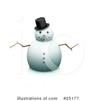 Snowman Clipart #25177 by KJ Pargeter