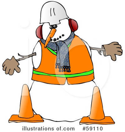 Royalty-Free (RF) Snowman Clipart Illustration by djart - Stock Sample #59110