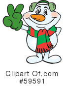 Snowman Clipart #59591 by Dennis Holmes Designs