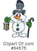 Snowman Clipart #64575 by Dennis Holmes Designs