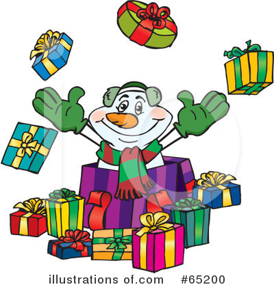 Royalty-Free (RF) Snowman Clipart Illustration by Dennis Holmes Designs - Stock Sample #65200