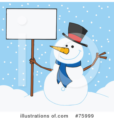 Royalty-Free (RF) Snowman Clipart Illustration by Hit Toon - Stock Sample #75999