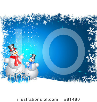 Royalty-Free (RF) Snowman Clipart Illustration by KJ Pargeter - Stock Sample #81480