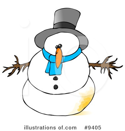 Royalty-Free (RF) Snowman Clipart Illustration by djart - Stock Sample #9405