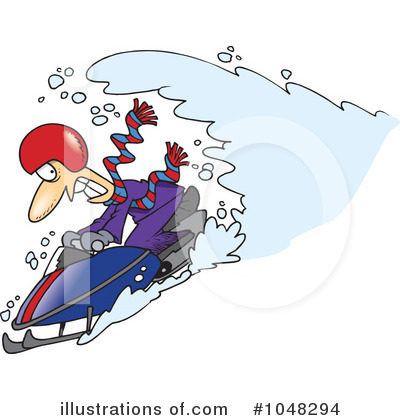 Snowmobile Clipart #1048294 by toonaday