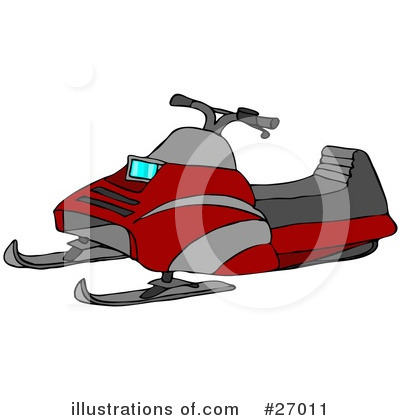 Royalty-Free (RF) Snowmobile Clipart Illustration by djart - Stock Sample #27011