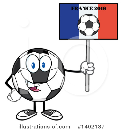Royalty-Free (RF) Soccer Ball Character Clipart Illustration by Hit Toon - Stock Sample #1402137