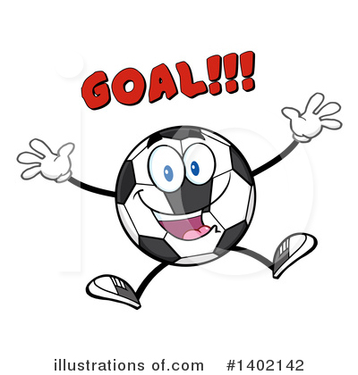 Royalty-Free (RF) Soccer Ball Character Clipart Illustration by Hit Toon - Stock Sample #1402142