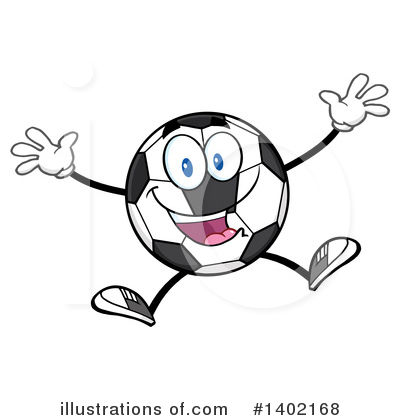 Royalty-Free (RF) Soccer Ball Character Clipart Illustration by Hit Toon - Stock Sample #1402168