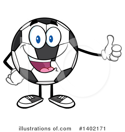 Royalty-Free (RF) Soccer Ball Character Clipart Illustration by Hit Toon - Stock Sample #1402171