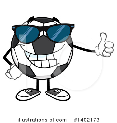 Royalty-Free (RF) Soccer Ball Character Clipart Illustration by Hit Toon - Stock Sample #1402173