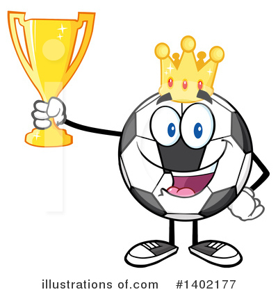 Royalty-Free (RF) Soccer Ball Character Clipart Illustration by Hit Toon - Stock Sample #1402177