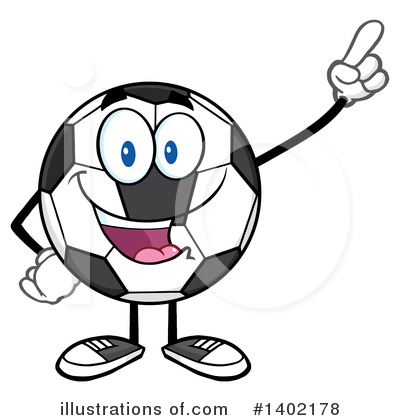 Royalty-Free (RF) Soccer Ball Character Clipart Illustration by Hit Toon - Stock Sample #1402178