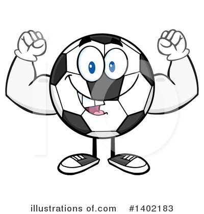 Royalty-Free (RF) Soccer Ball Character Clipart Illustration by Hit Toon - Stock Sample #1402183
