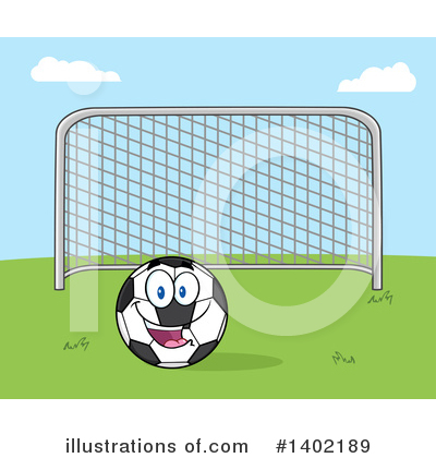Royalty-Free (RF) Soccer Ball Character Clipart Illustration by Hit Toon - Stock Sample #1402189