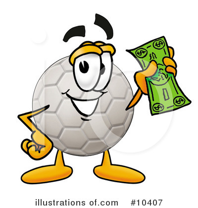Royalty-Free (RF) Soccer Ball Clipart Illustration by Mascot Junction - Stock Sample #10407