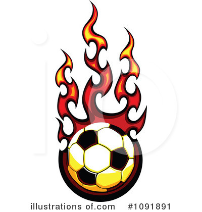 Royalty-Free (RF) Soccer Ball Clipart Illustration by Chromaco - Stock Sample #1091891