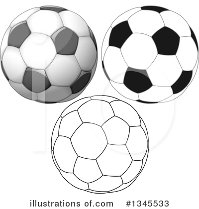 Football Clipart #1345533 by Liron Peer