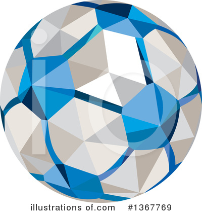 Royalty-Free (RF) Soccer Ball Clipart Illustration by patrimonio - Stock Sample #1367769