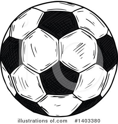 Royalty-Free (RF) Soccer Ball Clipart Illustration by Vector Tradition SM - Stock Sample #1403380