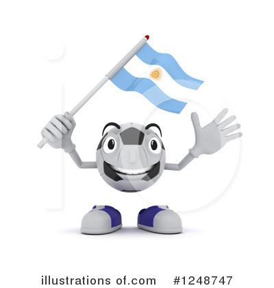 Royalty-Free (RF) Soccer Ball Mascot Clipart Illustration by KJ Pargeter - Stock Sample #1248747