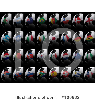 Royalty-Free (RF) Soccer Balls Clipart Illustration by stockillustrations - Stock Sample #100832