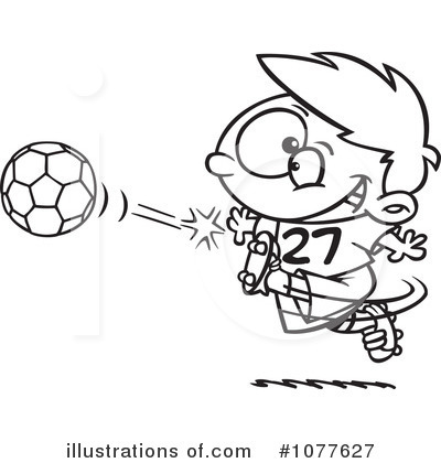 Royalty-Free (RF) Soccer Clipart Illustration by toonaday - Stock Sample #1077627