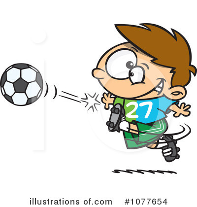 Royalty-Free (RF) Soccer Clipart Illustration by toonaday - Stock Sample #1077654