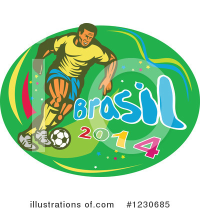 Royalty-Free (RF) Soccer Clipart Illustration by patrimonio - Stock Sample #1230685