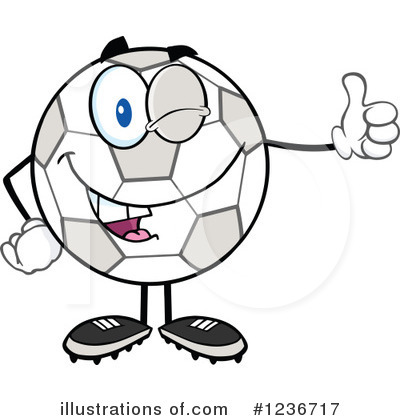 Soccer Ball Character Clipart #1236717 by Hit Toon