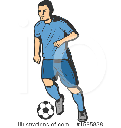 Soccer Player Clipart #1595838 by Vector Tradition SM