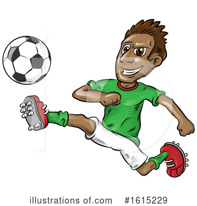 Soccer Clipart #1615229 by Domenico Condello