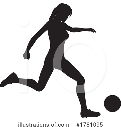 Female Soccer Player Clipart #1781095 by KJ Pargeter