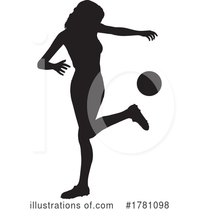 Female Soccer Player Clipart #1781098 by KJ Pargeter