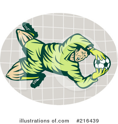 Royalty-Free (RF) Soccer Clipart Illustration by patrimonio - Stock Sample #216439