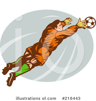Royalty-Free (RF) Soccer Clipart Illustration by patrimonio - Stock Sample #216443