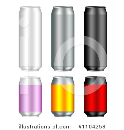 Royalty-Free (RF) Soda Cans Clipart Illustration by vectorace - Stock Sample #1104258