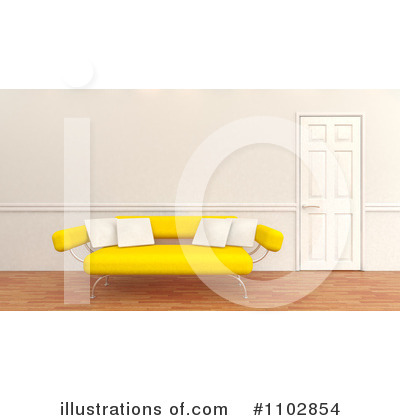 Royalty-Free (RF) Sofa Clipart Illustration by KJ Pargeter - Stock Sample #1102854
