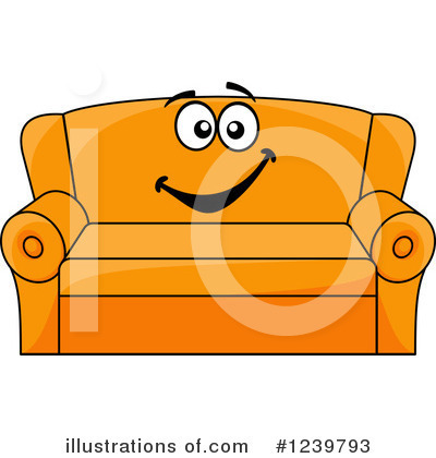 Royalty-Free (RF) Sofa Clipart Illustration by Vector Tradition SM - Stock Sample #1239793