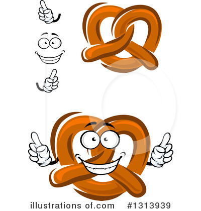 Royalty-Free (RF) Soft Pretzel Clipart Illustration by Vector Tradition SM - Stock Sample #1313939
