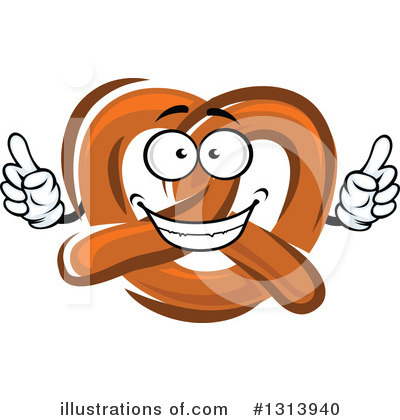 Royalty-Free (RF) Soft Pretzel Clipart Illustration by Vector Tradition SM - Stock Sample #1313940