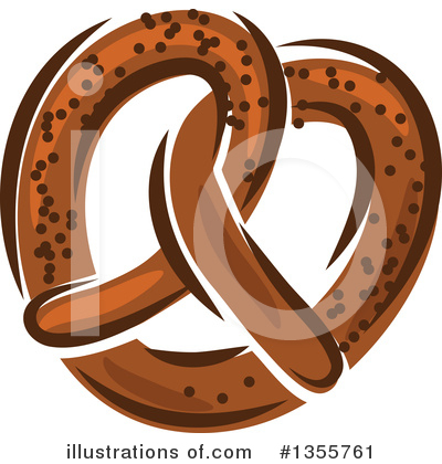 Royalty-Free (RF) Soft Pretzel Clipart Illustration by Vector Tradition SM - Stock Sample #1355761