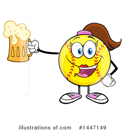 Female Softball Clipart #1447149 by Hit Toon