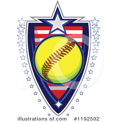 Royalty-Free (RF) Softball Clipart Illustration by Chromaco - Stock Sample #1192502