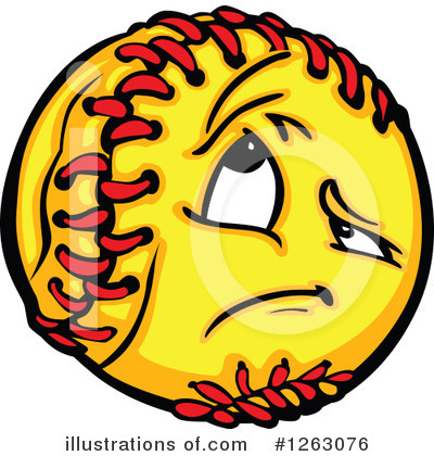 Royalty-Free (RF) Softball Clipart Illustration by Chromaco - Stock Sample #1263076
